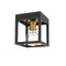 Z-Lite Kube 1 Light Flush Mount, Bronze + Olde Brass 480F1-BRZ-OBR - alternate 1
